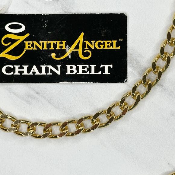 Zenith Angel Gold Tone Chain Belt Y2K Festival NWT Medium (M) ✨ - Picture 8 of 13